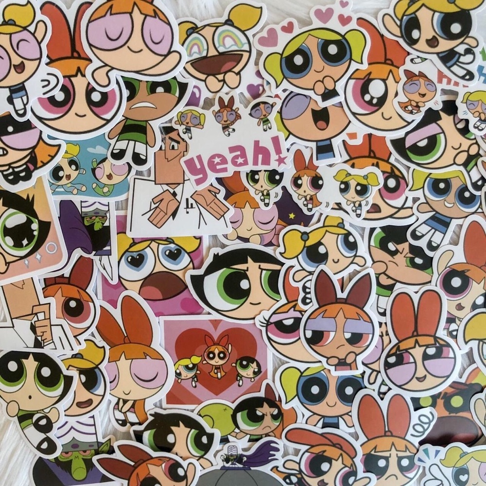 25 random Powderpuff Girl stickers